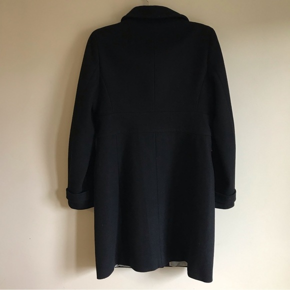 J Crew Wool Peacoat Long Classy Black Size Small - Picture 2 of 7
